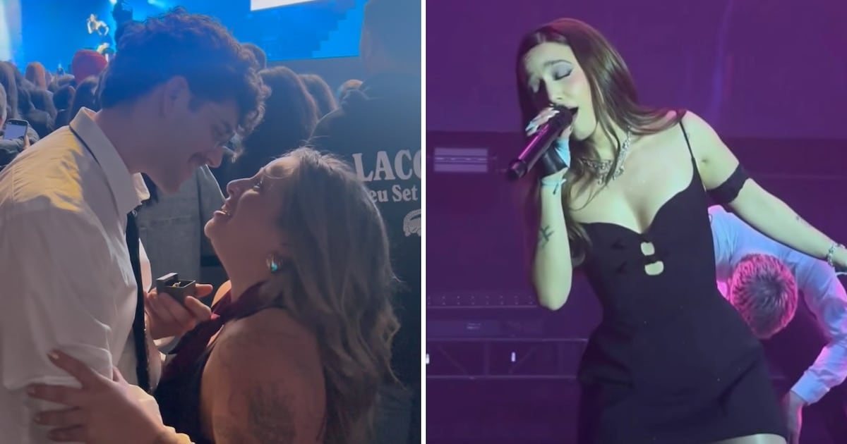 El pedido de casamiento que se coló en un show de Ángela Torres y terminó emocionándola